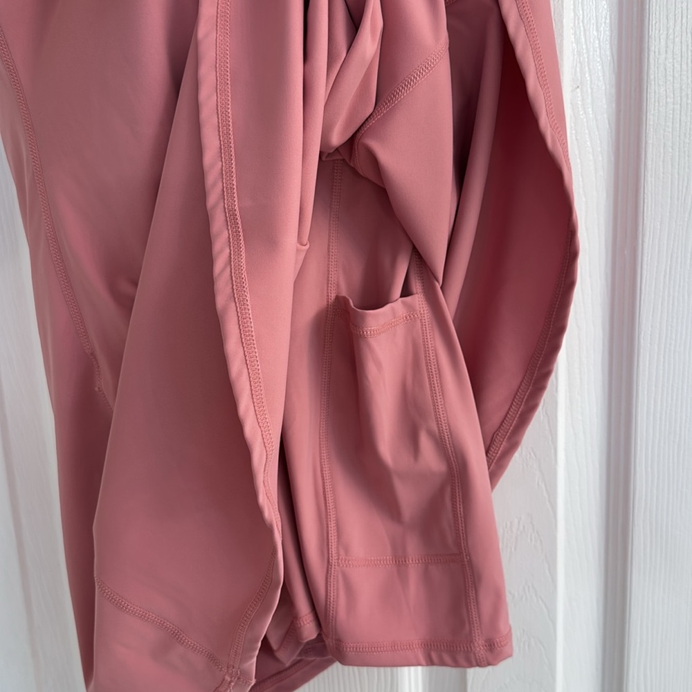 Halara: Like New - Dusty Pink Athletic Dress with Built-in Shorts Size Medium - Picture 3 of 3